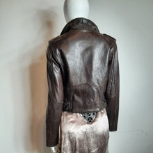 Load image into Gallery viewer, American Eagle Outfitters Brown Leather Motorcycle Jacket Size M