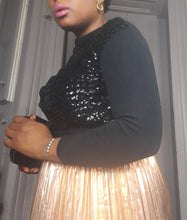 Load image into Gallery viewer, Fashioned by Glen Lea Vintage Black Sequin Cardigan sz. xs