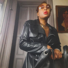 Load image into Gallery viewer, OMO Norma Kamali Crop Trench Coat Size M