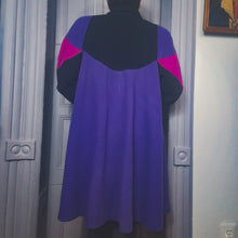 Load image into Gallery viewer, Gallery Colorblock Wool Blanket Swing Coat size L/XL