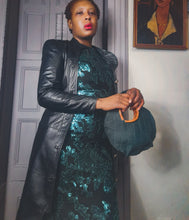 Load image into Gallery viewer, Leather Craft Coat Dress size 4