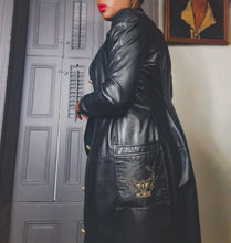 Load image into Gallery viewer, Leather Craft Coat Dress size 4