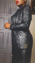 Load image into Gallery viewer, Leather Craft Coat Dress size 4