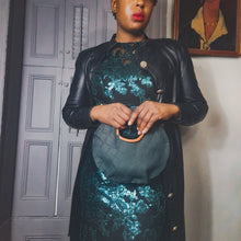 Load image into Gallery viewer, Leather Craft Coat Dress size 4