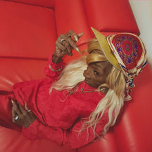 Load image into Gallery viewer, Place Elegante for Bloomingdales Red Silk Leaf Jacquard Blouse Size M