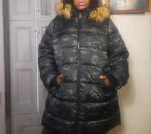 Load image into Gallery viewer, Lane Bryant Camo Puffer Coat With Hood Size 18/20