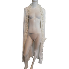 Load image into Gallery viewer, Maria Scotto Ribbed Ruffled Robe Dress Size M/L