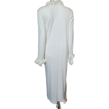 Load image into Gallery viewer, Maria Scotto Ribbed Ruffled Robe Dress Size M/L