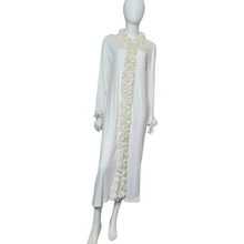 Load image into Gallery viewer, Maria Scotto Ribbed Ruffled Robe Dress Size M/L