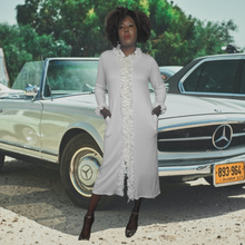 Load image into Gallery viewer, Maria Scotto Ribbed Ruffled Robe Dress Size M/L