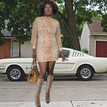 Load image into Gallery viewer, Vintage 1960s R & K Originals Leopard Print Mini Dress Size M