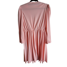 Load image into Gallery viewer, 70s Pink Cocktail Mini Dress With Pleats Size M