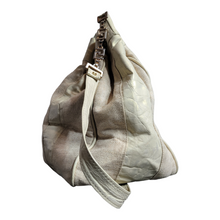 Load image into Gallery viewer, Vintage Leather and Canvas Drawstring Bucket Bag