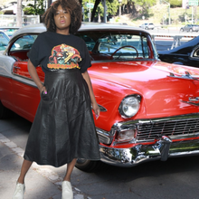 Load image into Gallery viewer, 80s Vintage Black Leather Skirt Size XXL