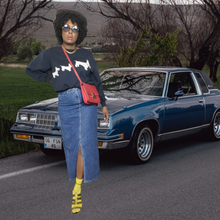 Load image into Gallery viewer, 90s Vintage Eddie Bauer Maxi Denim Skirt-Lucille Golden Vintage