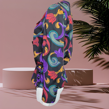 Load image into Gallery viewer, 80s Vintage Wool Shirts Richard Warren Printed Peplum Top Size 6