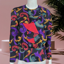 Load image into Gallery viewer, 80s Vintage Wool Shirts Richard Warren Printed Peplum Top Size 6