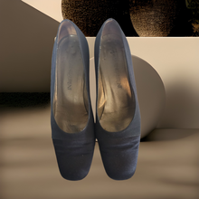 Load image into Gallery viewer, Vintage Black Yves Saint Laurent Square Toe Pumps Size 9.5