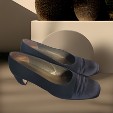 Load image into Gallery viewer, Vintage Black Yves Saint Laurent Square Toe Pumps Size 9.5