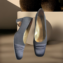 Load image into Gallery viewer, Vintage Black Yves Saint Laurent Square Toe Pumps Size 9.5
