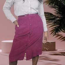 Load image into Gallery viewer, L.L. Bean Wale Courdoroy Button Up Pencil Size Skirt 14