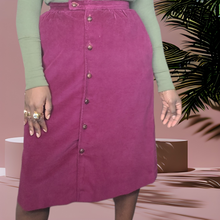 Load image into Gallery viewer, L.L. Bean Wale Courdoroy Button Up Pencil Size Skirt 14