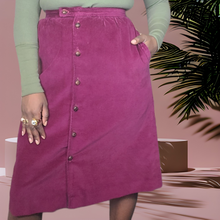 Load image into Gallery viewer, L.L. Bean Wale Courdoroy Button Up Pencil Size Skirt 14