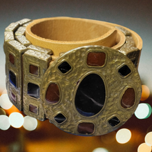 Load image into Gallery viewer, Roberto Cavalli Jeweled Leather Belts Size Large