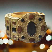 Load image into Gallery viewer, Roberto Cavalli Jeweled Leather Belts Size Large