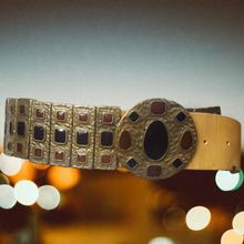 Load image into Gallery viewer, Roberto Cavalli Jeweled Leather Belts Size Large