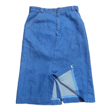Load image into Gallery viewer, 70s Vintage Denim Skirt