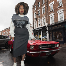 Load image into Gallery viewer, 90s Vintage Grey Wool Maxi Skirt Size 14