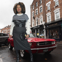 Load image into Gallery viewer, 90s Vintage Grey Wool Maxi Skirt Size 14