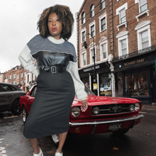 Load image into Gallery viewer, 90s Vintage Grey Wool Maxi Skirt Size 14