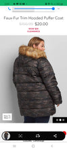 Load image into Gallery viewer, Lane Bryant Camo Puffer Coat With Hood Size 18/20