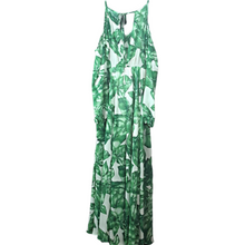 Load image into Gallery viewer, Cindi Bindi Leaf Print Cold Shoulder Maxi Dress size L