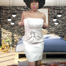 Load image into Gallery viewer, Badgley Mischka Strapless Cocktail Dress Size 10