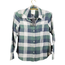 Load image into Gallery viewer, Chaser Green Plaid Flannel Shirt Size S