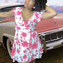 Load image into Gallery viewer, Free People Floral Ruffle Wrap Dress Size M