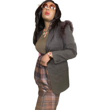 Load image into Gallery viewer, Mens_Brown_Prada_Blazer_Maribou_Feathers_Reimagined