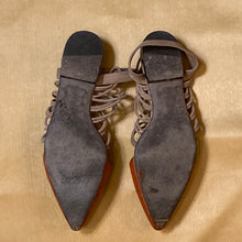 Load image into Gallery viewer, Custom Painted Alexander Wang Suede Pointy Toe Flats size 40