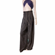 Load image into Gallery viewer, TopShop- Navy Pinstripe- Trousers- Recycled -Reimagined - Sustainable -Fashion- Lucille Golden Vintage