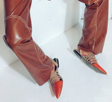 Load image into Gallery viewer, Custom Painted Alexander Wang Suede Pointy Toe Flats size 40