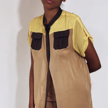 Load image into Gallery viewer, Uffizi Rachel Color Block Blouse Size L