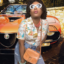 Load image into Gallery viewer, Courreges Paris Leather Crossbody Saddle Bag