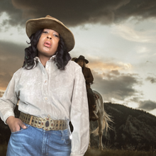 Load image into Gallery viewer, Lewmagram Suede Bodysuit Size L