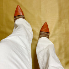 Load image into Gallery viewer, Custom Painted Alexander Wang Suede Pointy Toe Flats size 40