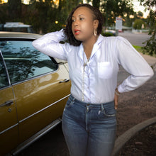 Load image into Gallery viewer, Diane von Furstenberg 70s Vintage Blouse Lilac size M