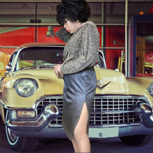 Load image into Gallery viewer, Onyx By Wendy Chaitin Metallic Gold Evening Twin Set Size 1X