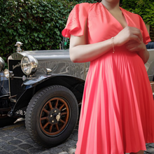 Load image into Gallery viewer, Karen Millen Pleated Laser Cut Dress Size 8